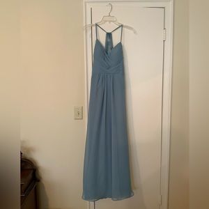 Blue Floor Length Bridesmaids Dress Size 6